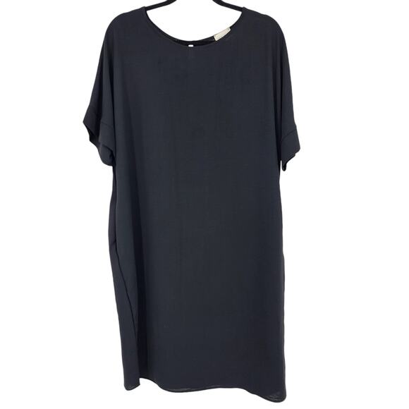 1.4.3 Story by Line Up Black Short Sleeve Pocket Sheath Dress Size Large - Picture 2 of 6